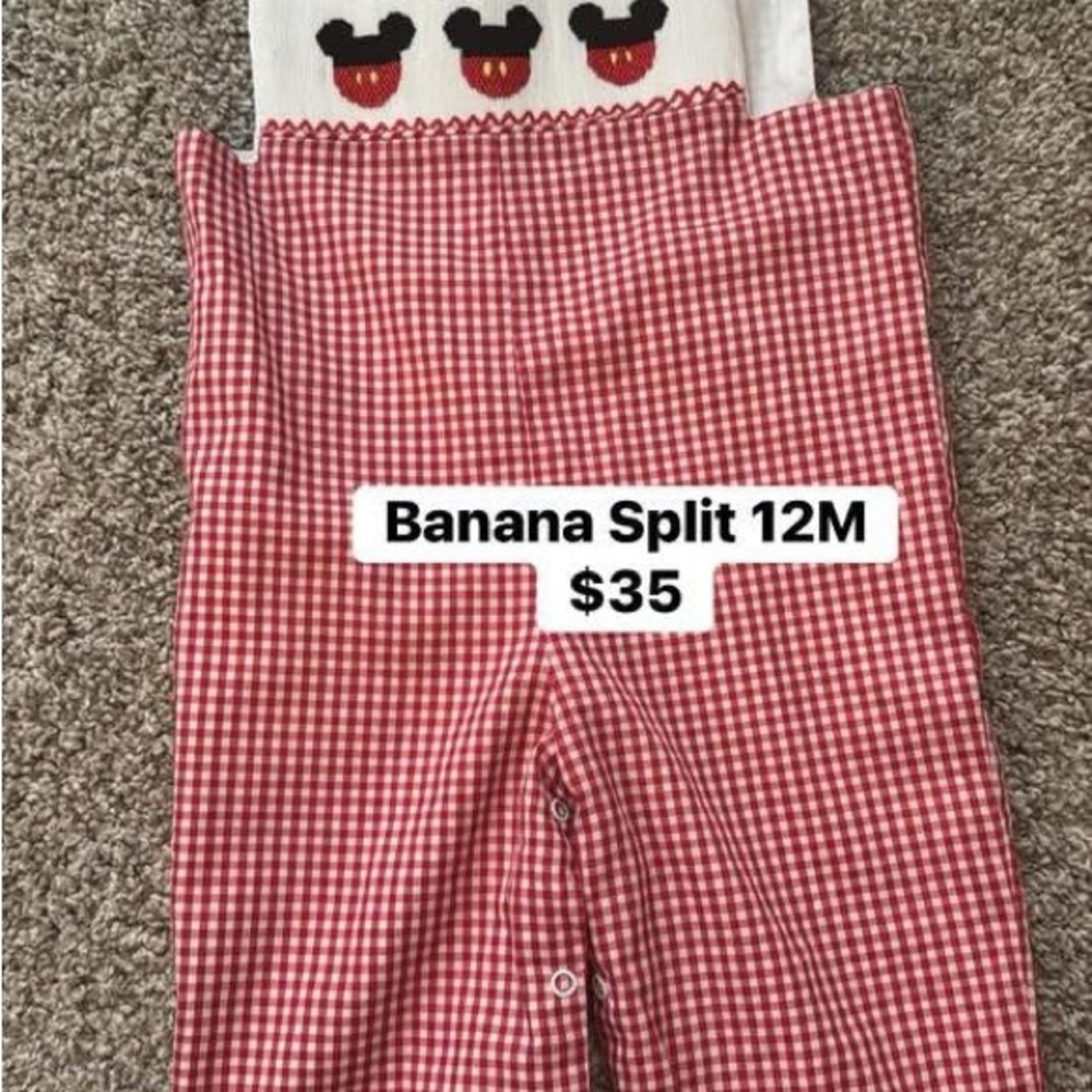 Banana Split Red Gingham Kids Bodysuit